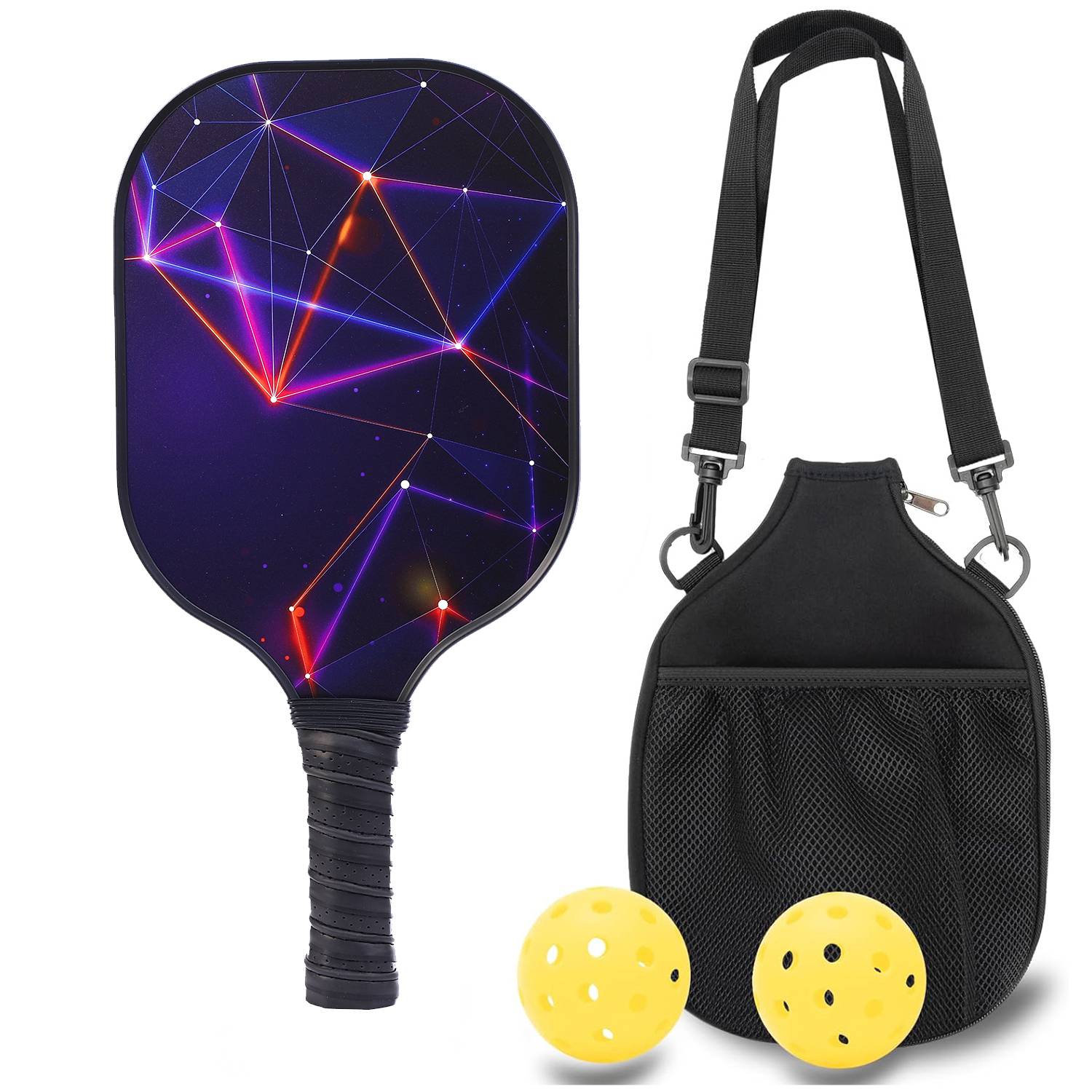 Carbon fiber [Starry Viscean] Single+single -shot backpack+2 40 -hole outdoor balls